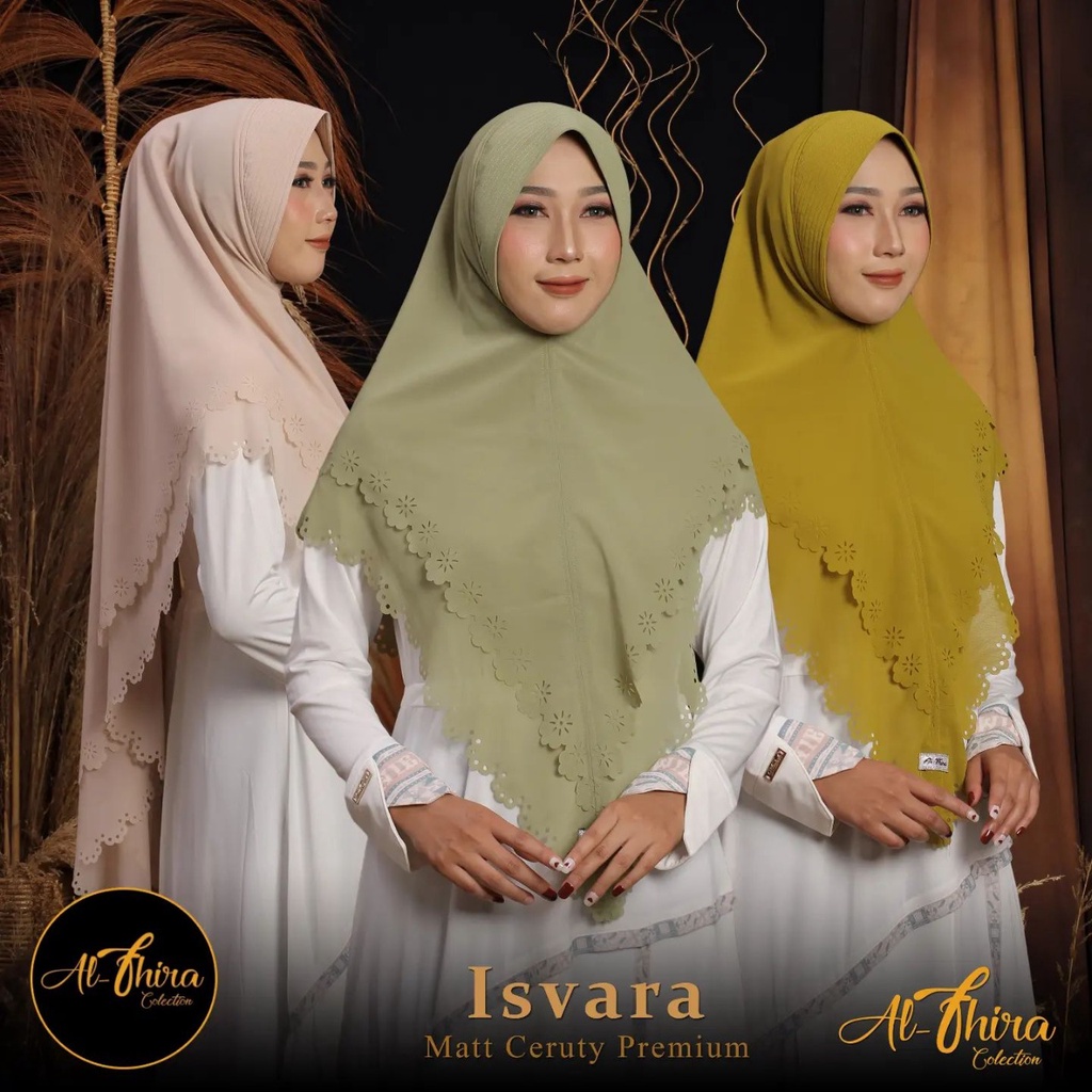 Evanz Khimar Hijab Jilbab Instan Syari Ceruti Premium Tepi Lasercut 2 Layer