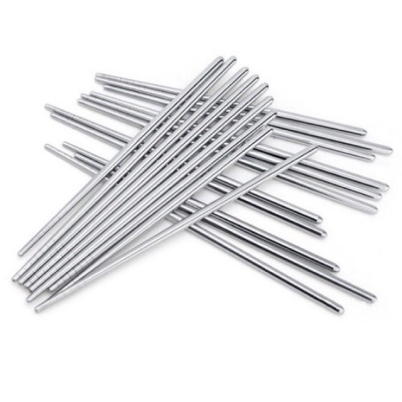 SUMPIT STAINLESS STEEL / SUMPIT MAKAN STAINLESS STEEL /  CHOPSTICKS KOREA ISI 5 PASANG