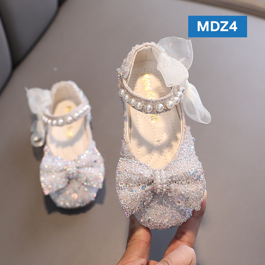 LAPAGO - Sepatu Loafers Anak Perempuan Pesta Elegant Crystal Usia 1 - 5 Tahun Type MDZ