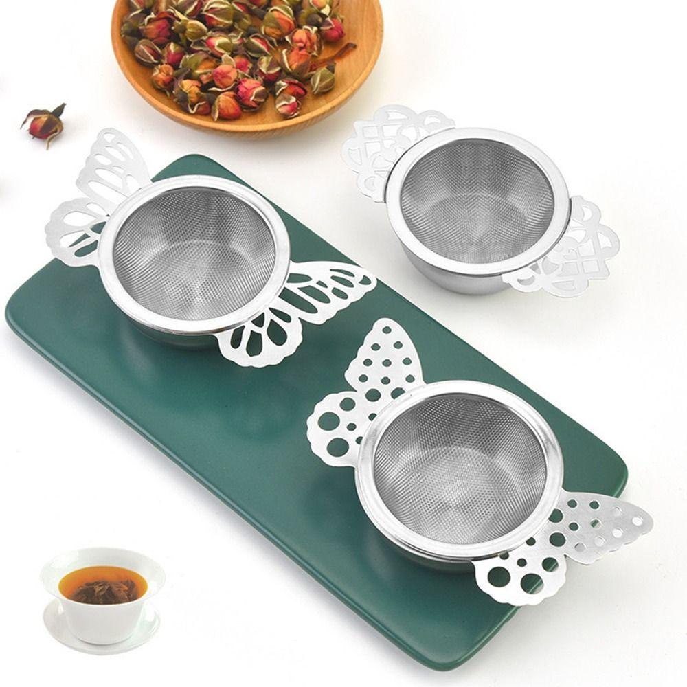 Top Tea Strainer Reusable Portable Teapot Butterfly/Saringan Teh Bentuk Bunga