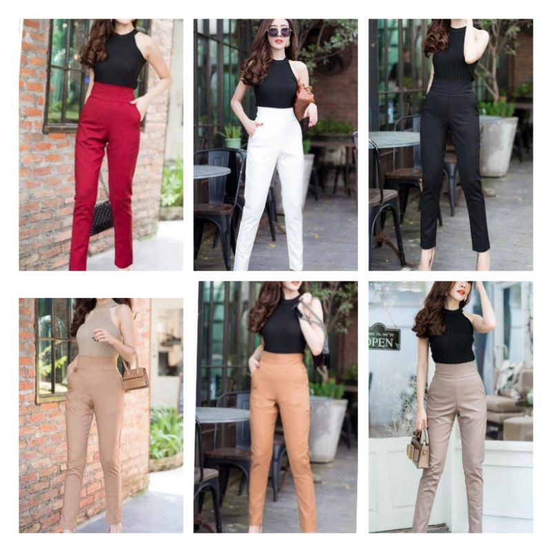 HW Long Pants Bewry Zipper Samping Bestseller ,Wanita fashion import bangkok