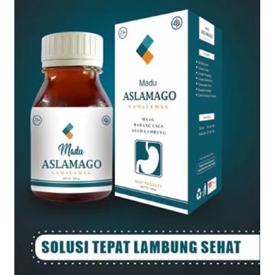 Madu ASLAMAGO Plus Gamat Emas (Obat Asam Lambung) 350gr