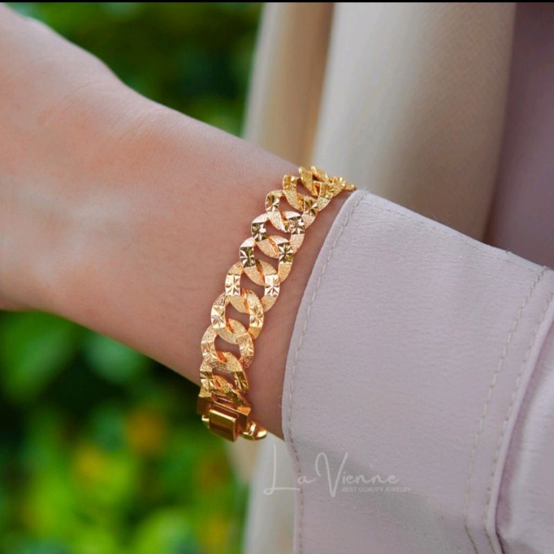 gelang sisik naga 16mm / gelang tangan rantai sisik naga