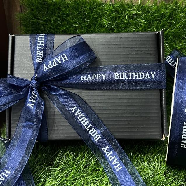 

Pita Happy Birthday/ Pita ultah/ pita kado/ pita kue 1 roll 2.5cm 45m - Navy Blue