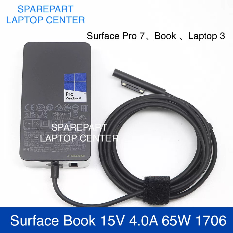 Adapter Charger Laptop Microsoft Surface Book 1706 1705 Pro 7