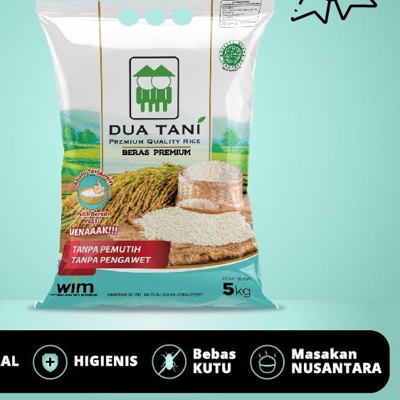 

Beras Premium Super Platinum Dua Tani 5kg – HALAL-Pasti Pulen