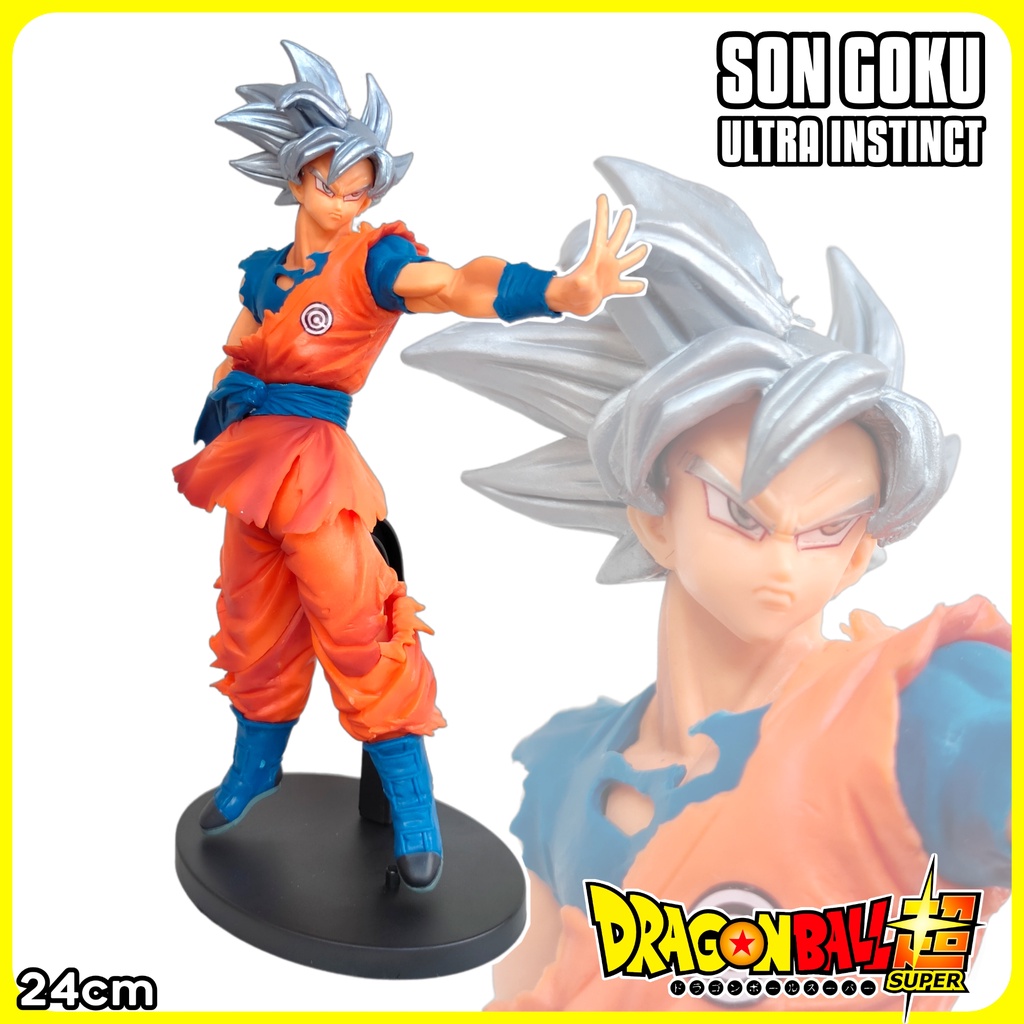 Action Figure DRAGON BALL SUPER : SON GOKU ULTRA INSTINCT - Miniatur Pajangan Topper Mainan SonGoku