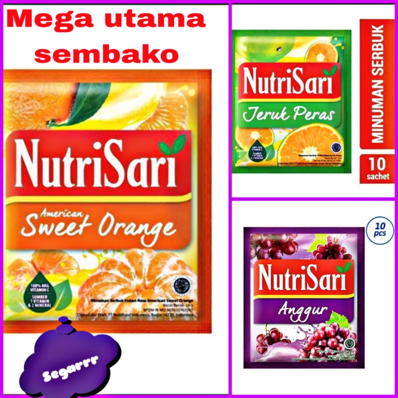 

Nutrisari renceng isi 10saset varian rasa