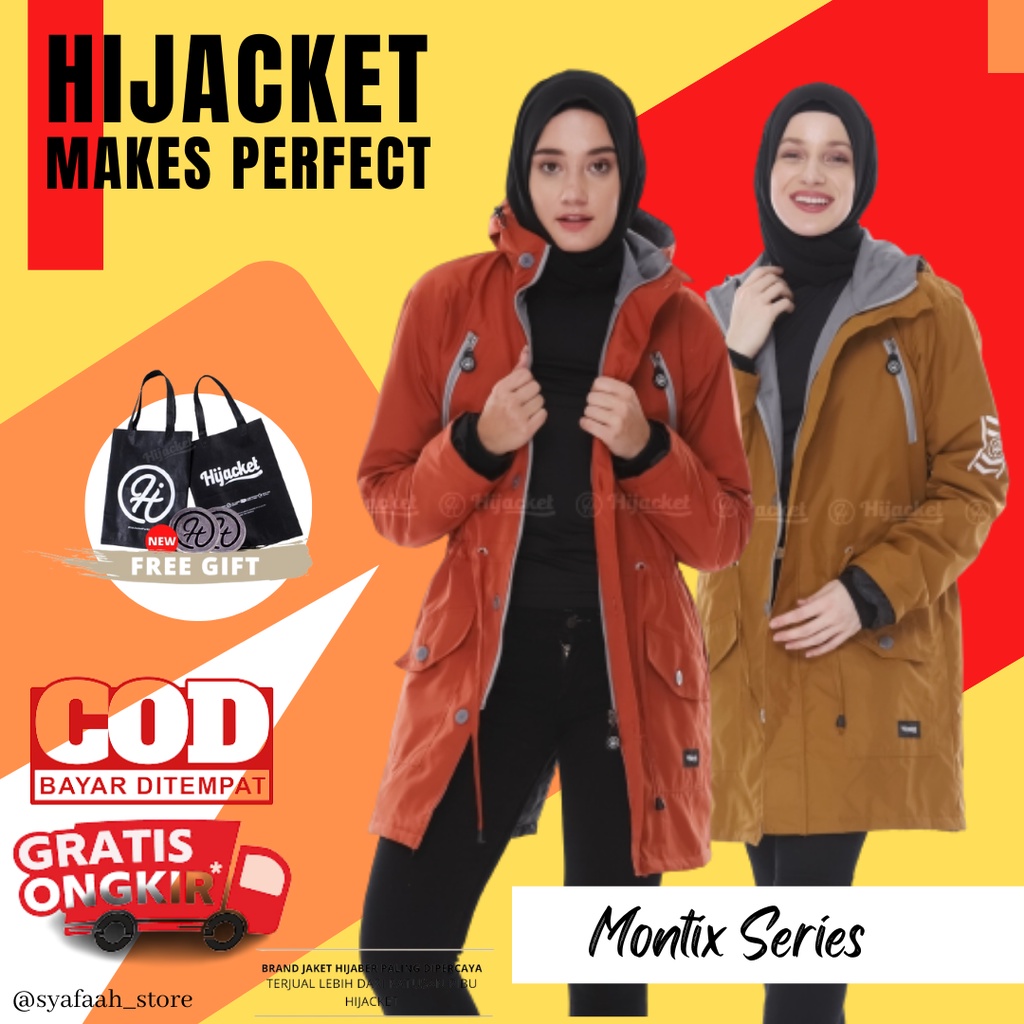 Jaket Wanita Muslimah Hijacket Montix Series Original jaket Hijaber Jaket Hijab Indonesia