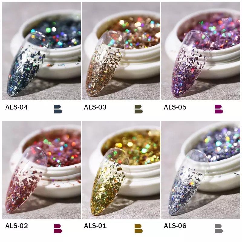 LASER STAR FRAGMENT GLITTER FLAKES SEQUIN HIASAN NAILART GLITTER GLITER NAIL ART DEKORASI KUKU SUPER SHINY