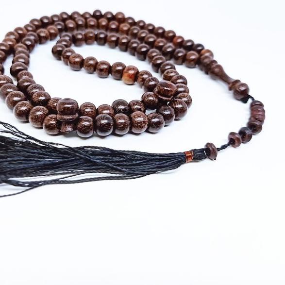 Tasbih Kayu Galih Asem Asli Bertuah 99 Butir - VeE Kalung Tasbih
