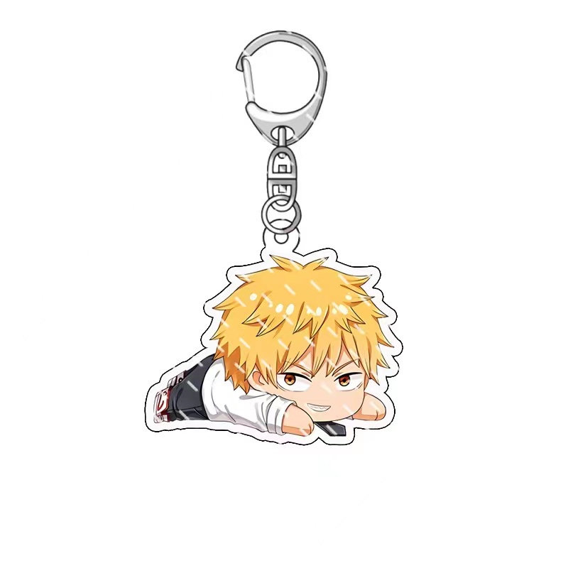 Anime Chainsaw Man Gantungan Kunci Bentuk Boneka Anime Power pochita keychain Makima Bahan PVC Untuk Koleksi
