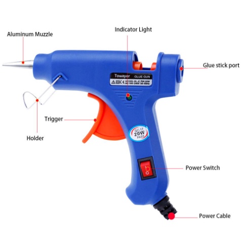 Glue Gun Lem Tembak Tombol KECIL 20 watt