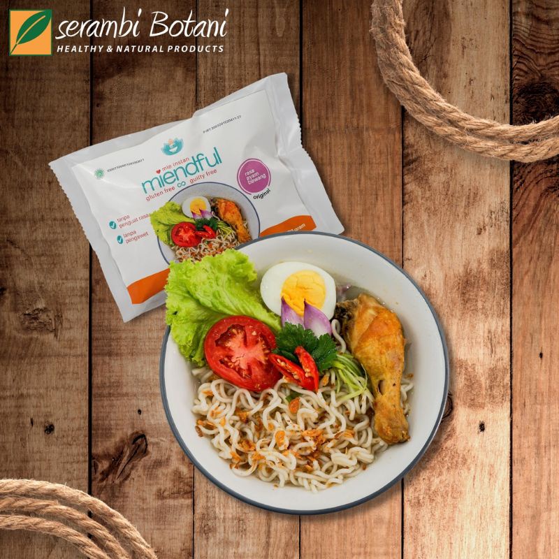 

Mie Instan Gluten Free Rasa Ayam Bawang Sehat Miendful Serambi Botani