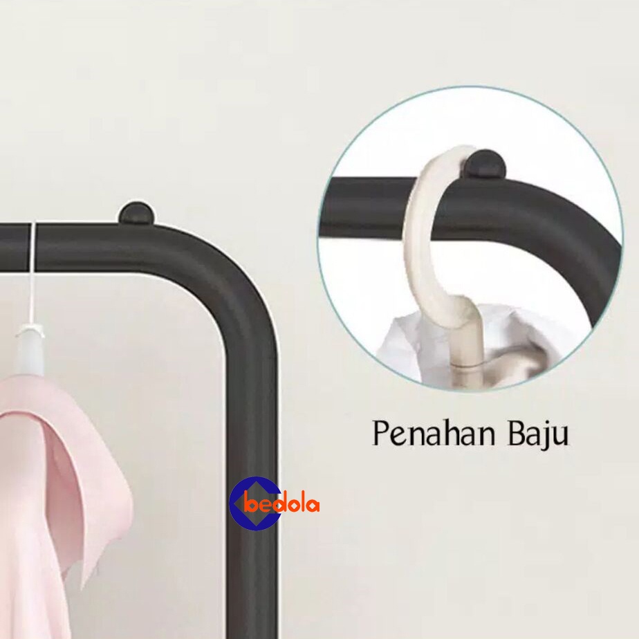 Bedola stand hanger single gantungan baju hanger topi tas ada cantolan