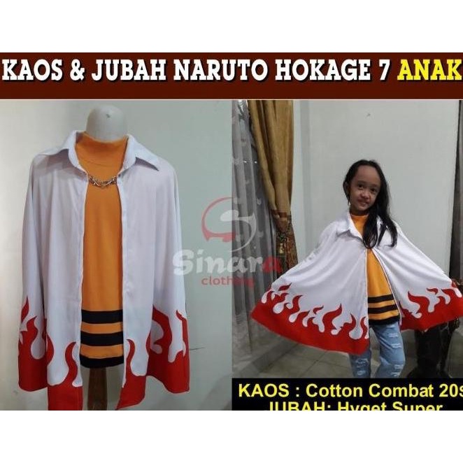 SET JUBAH NARUTO HOKAGE 7 - KOSTUM ANAK 6 -12 TH GB65465D4CD