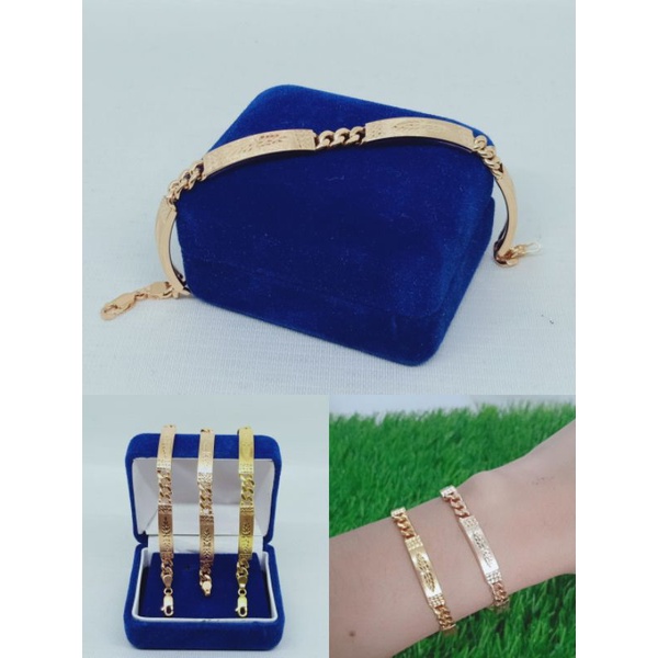 gelang perak asli silver 925 lapis emas/gelang tangan rantai penang ukir/asli silver/fashion wanita terbaru