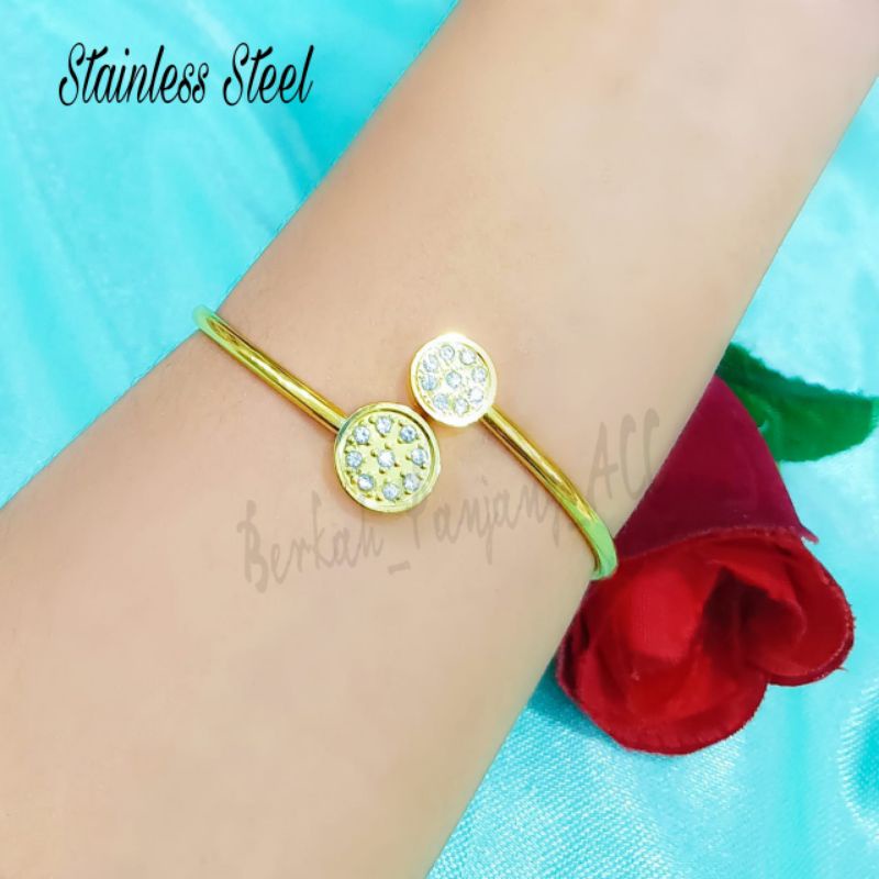 GELANG TITANIUM FLEKSIBEL BVL  FASHION perhiasan super berkelas fashion korea anti karat dan anti luntur