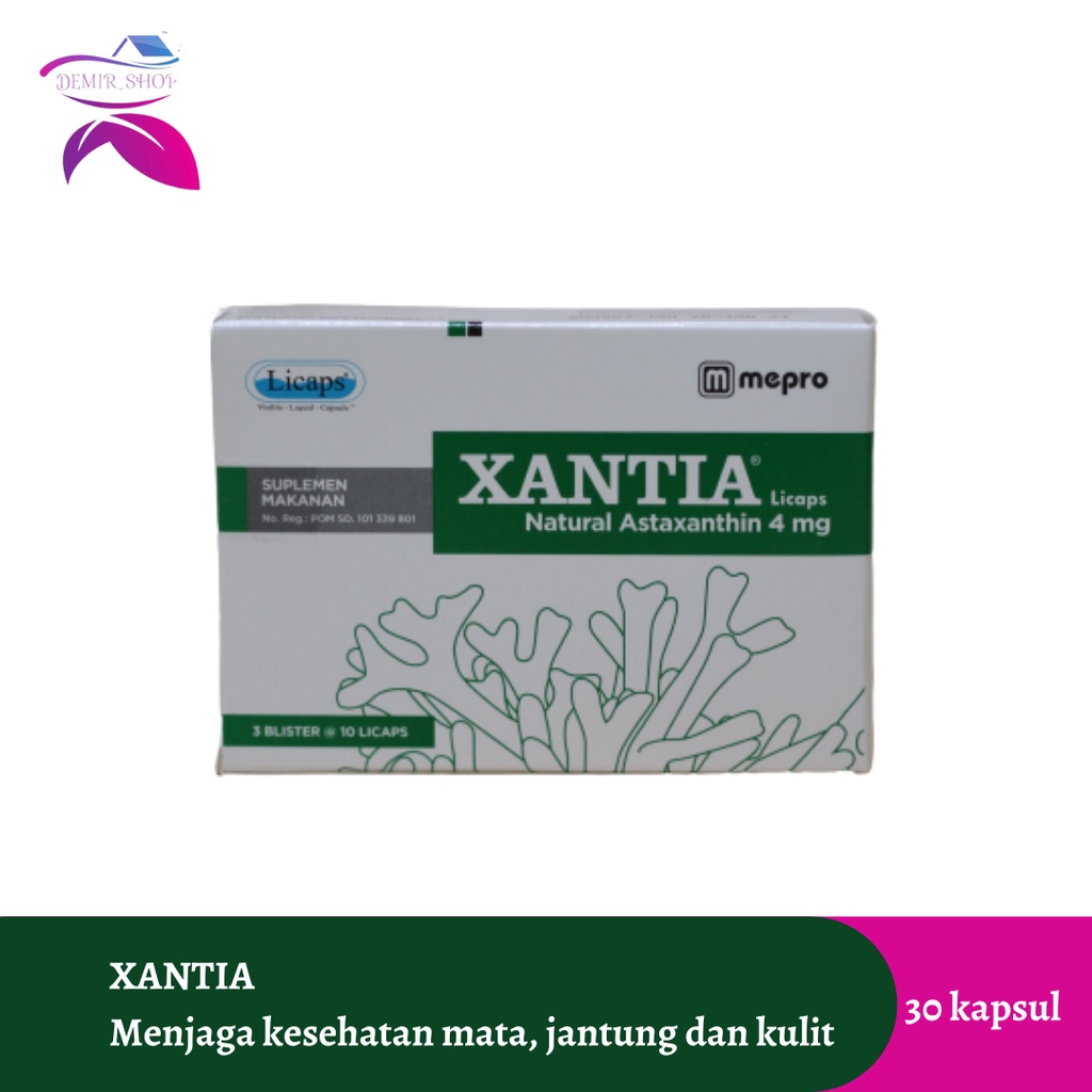 Xantia Licaps / Natural Astaxanthin 4 mg / Atasi Kulit Keriput