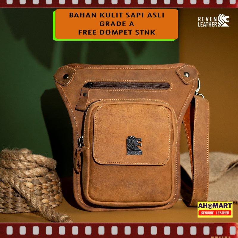 REVEN RDO Tas Slingbag Selempang Pria Kulit Asli Casual Rodeo Sling Bag Premium Model Kekinian