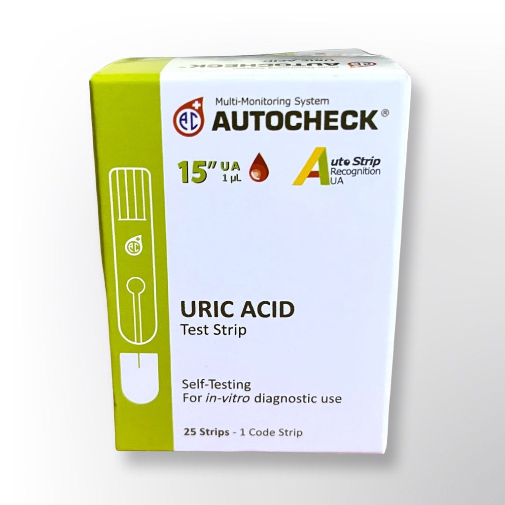 STRIP TEST ASAM URAT AUTOCHECK URIC ACID TEST STRIP ISI 25 PCS