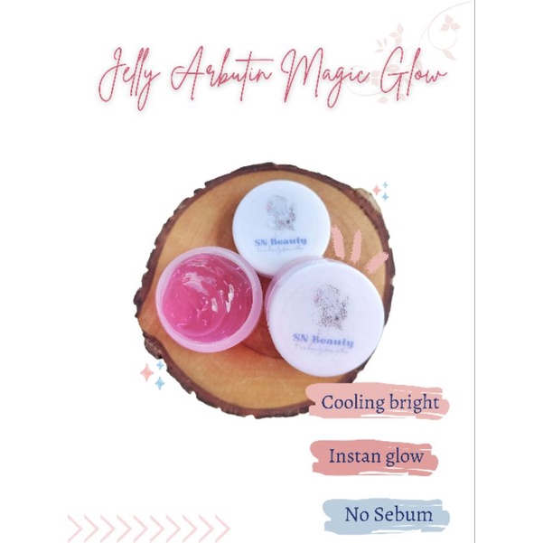 Jelly Arbutin Whitening Glowing (Pink), Jelly Glowing