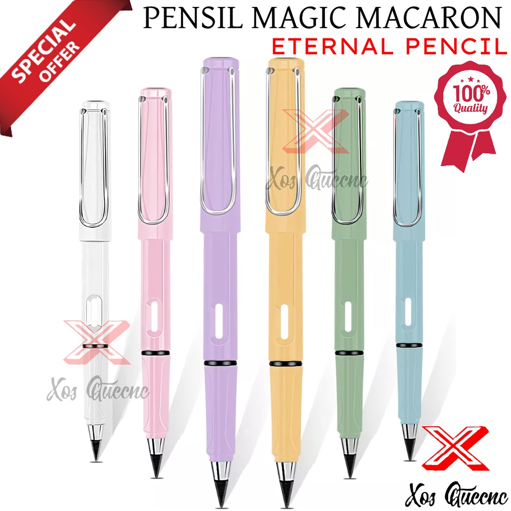 [XOQ] PENSIL MAGIC WARNA WARNI MACARON / PENSIL TULIS ANAK / PENSIL ETERNAL PREMIUM / PENSIL TANPA ISI / PENSIL