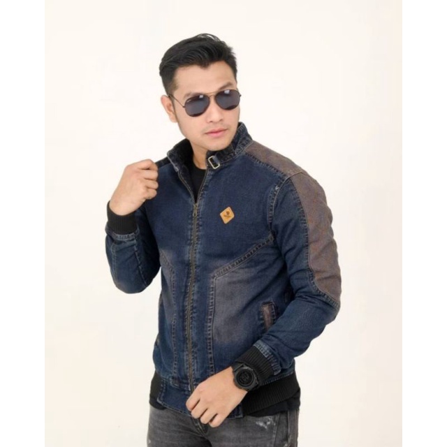 TURUN HARGA ! JAKET JEANS PRIA SLETING ROCAFELA - JAKET PRIA DENIM - BISA BAYAR DI TEMPAT/COD