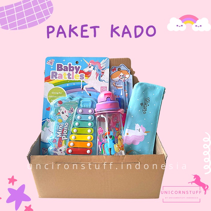 Unicorn Box Paket kado Pony Hadiah Ulang Tahun Set Anak Perempuan