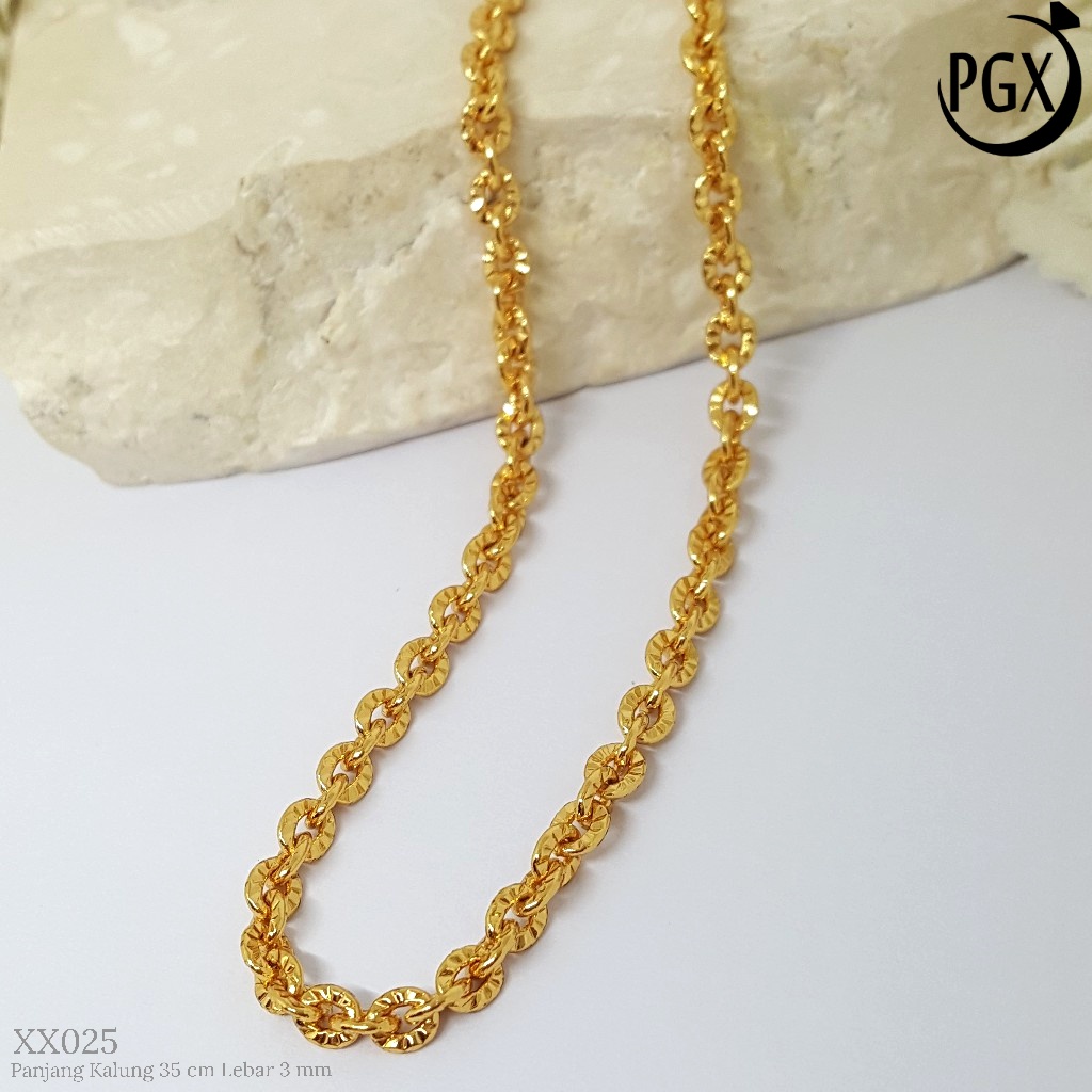 PGX Kalung Pria Wanita Xuping Perhiasan Lapis Emas Aksesoris Fashion Premium - XX025