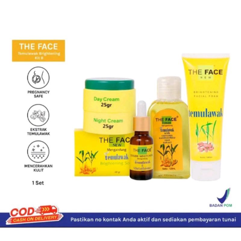 THE FACE TEMULAWAK  PAKET  BPOM KOMPLIT ORIGINAL 100%