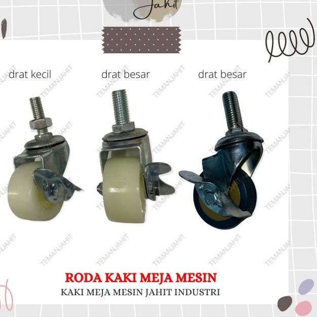 Roda Kaki Mesin Jahit Industrial Drat Besar /Roda Mesin Jahit - Drat Besar Abu