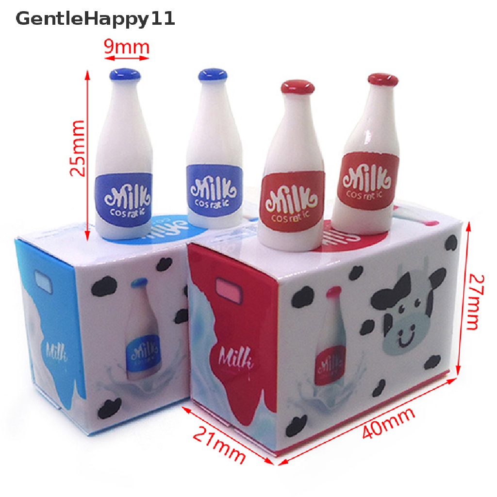 Gentlehappy 1Set 1: 12rumah Boneka Miniatur Susu Yogurt Model Kotak DIY Aksesoris Mainan Anak id