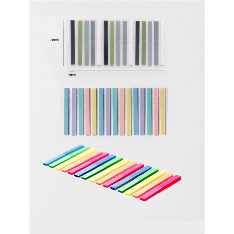 3000 Pcs Alat Bantu Baca Sorot Stiker Transparan Neon Index Tabs Bendera Sticky Note Stationery Sekolah Kantor Perlengkapan