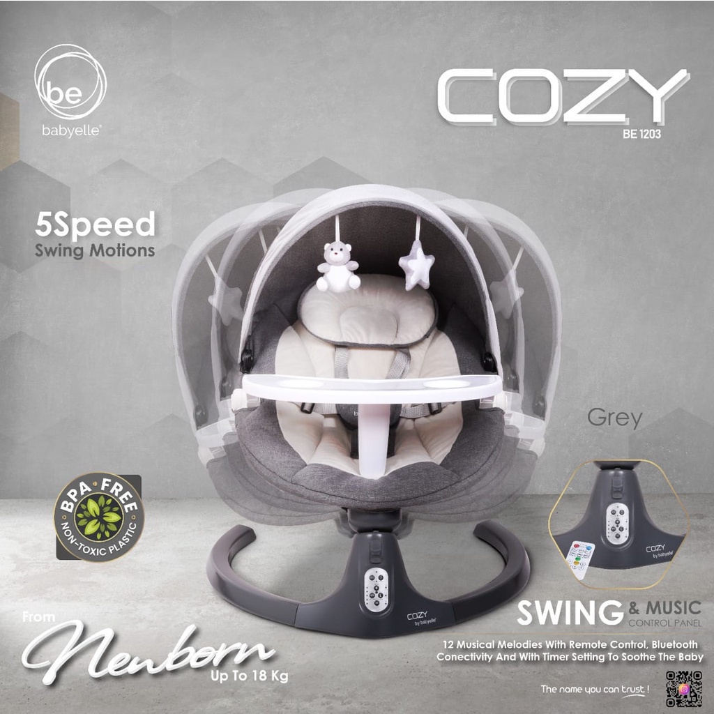 Makassar - Babyelle Waltz Swing / Babyelle BE 1203 Swing Cozy / Ayunan Bayi Elektrik Features / OTOMATIS Bouncer Swing