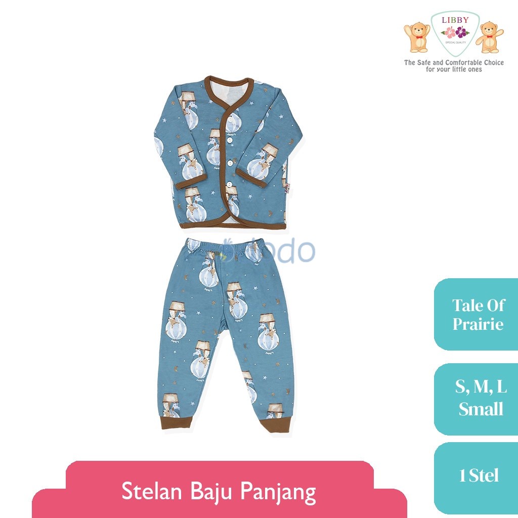 Baju Bayi Setelan Panjang Piyama Anak Kecil Motif LIBBY Motif Tale Of Prairie (1 Stel)