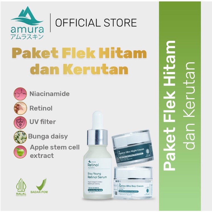 (BPOM) Amura Paket Flek Hitam dan kerutan