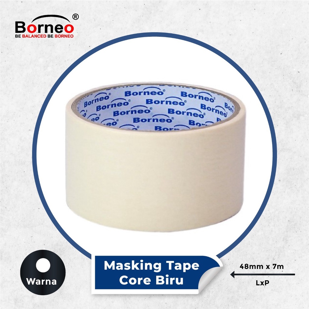 

6 ROLL - Borneo Masking Tape (48mm x 7m)