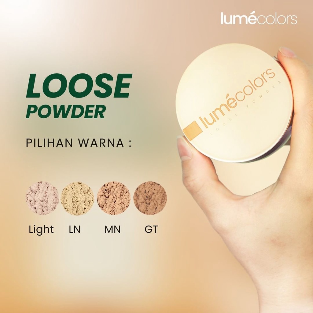 Lumecolors Bali ~ Loose Powder Pore Blurring Effect With Oil Control Bedak Tabur Lumecolor Bedak Tabur Lume Shade Light