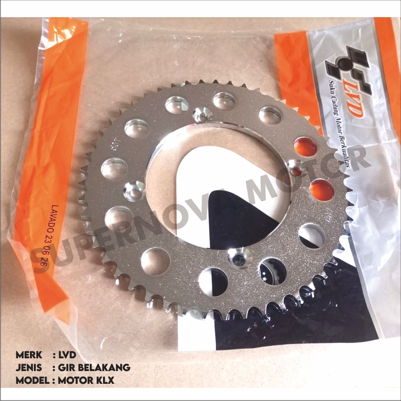 GIR BELAKANG KLX 150 MODEL SSS 7MM LVD GIR BELAKANG MOTOR LVD KLX 150 SILVER