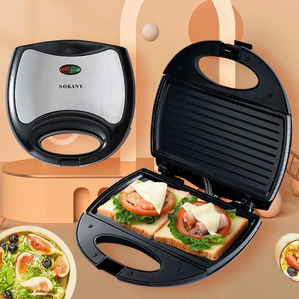 Solighter Sandwich Maker 220V Pembuat Sarapan Roti Muffin Waffle Baking Pot