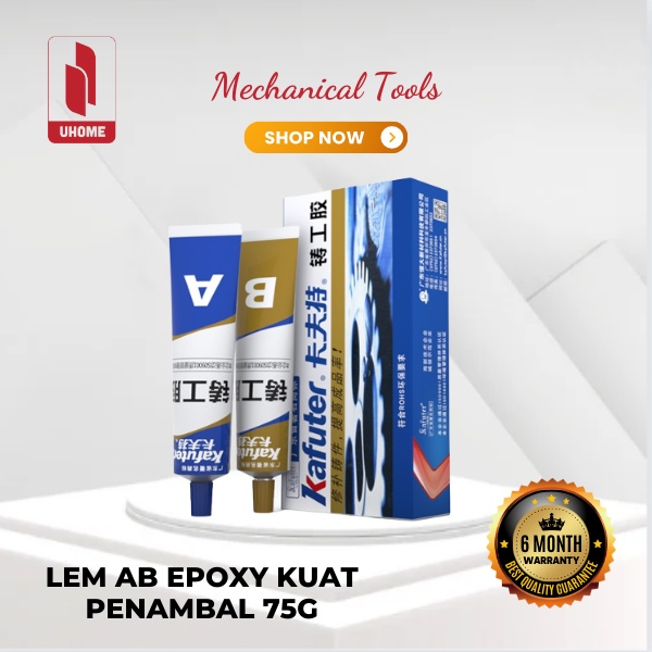 Lem AB Epoxy Kuat Penambal 65G Besi Steel Metal Radiator Anti Bocor | Lem Ab Kafuter Kuat Untuk Repa