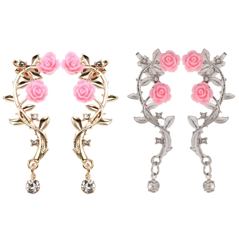 Siy Anting Pendaki Telinga Modis Keliling Ear Leaf Clip Earring Untuk Wanita Perempuan