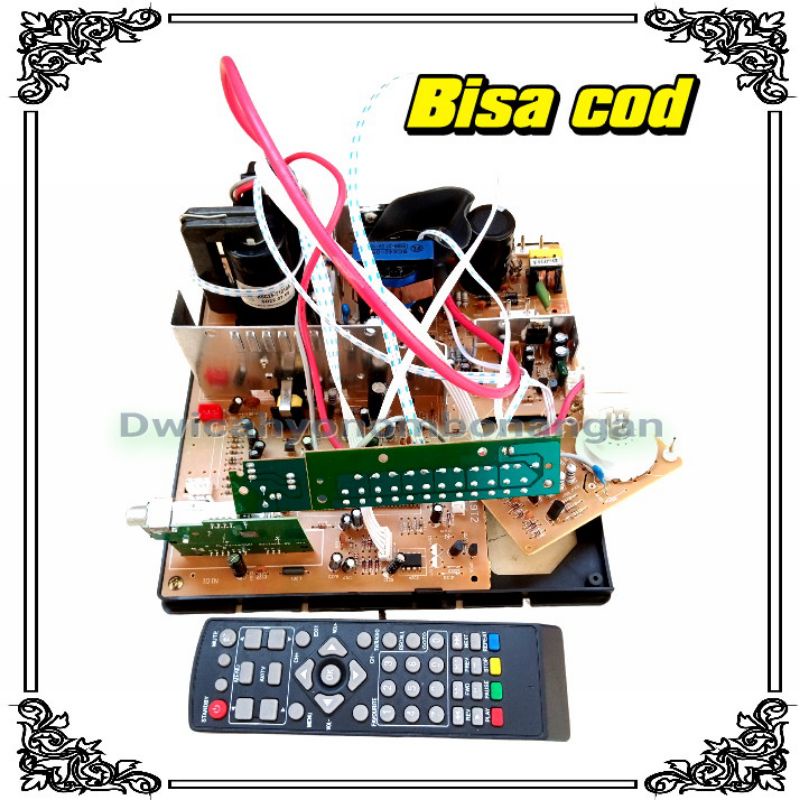 Mesin tv nangkap siaran Digital dan tv tabung analog 14-21 inch merk W com bukan slim TV remot mainb