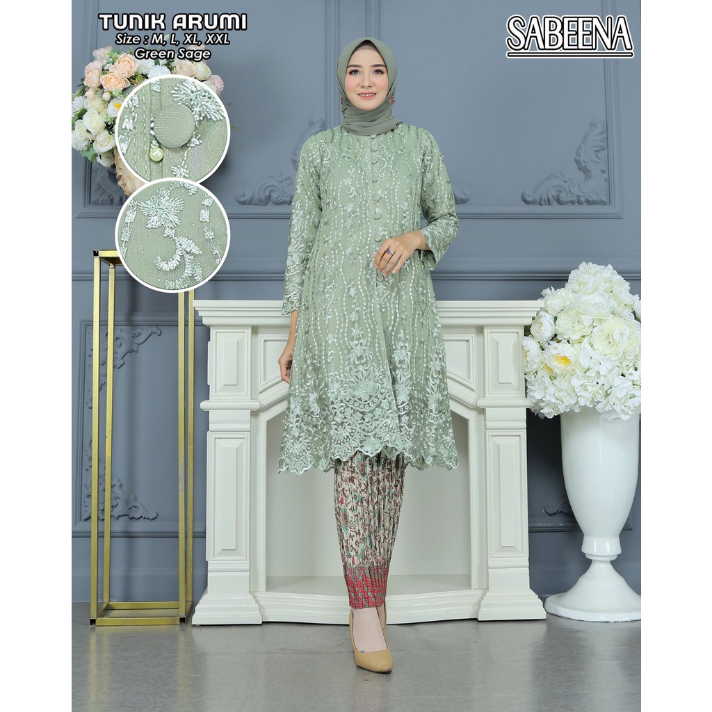 Set Kebaya Tunik Kancing depan/ Tunik Brokat / Kebaya Modern / Kebaya tile / Kebaya Favorite / Tunik busui/tunik kancing depan