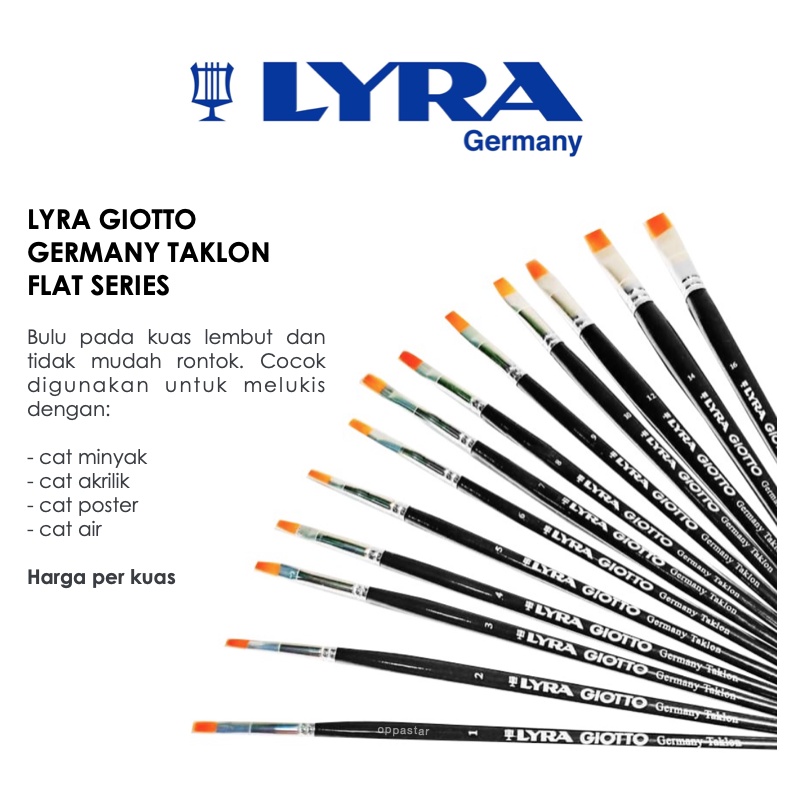 

Kuas Lukis Lyra Giotto Brush Flat 1 Original Germany Taklon