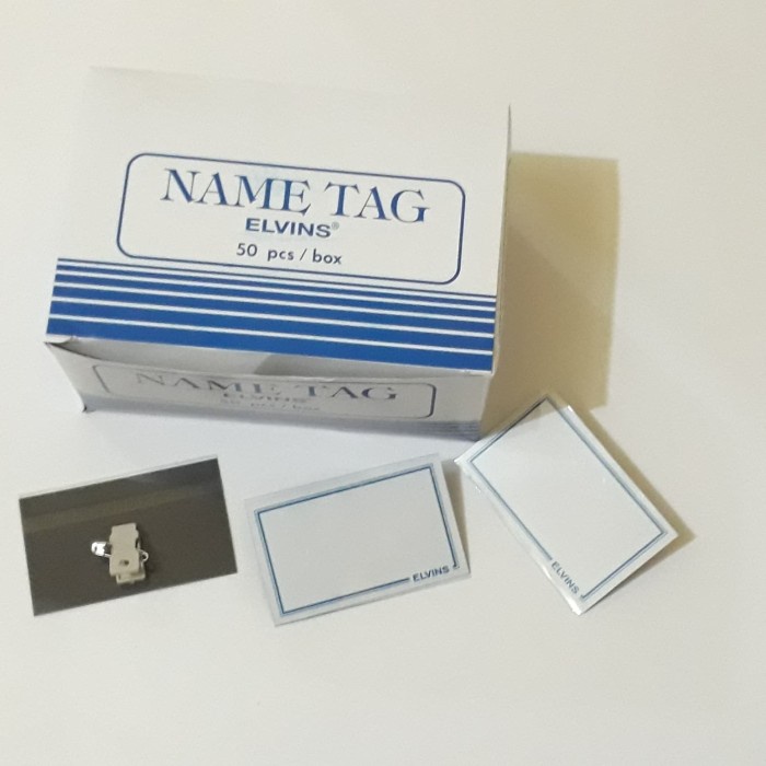 

Name Tag Name Tag /Tanda Peserta Peniti + Jepit Buaya
