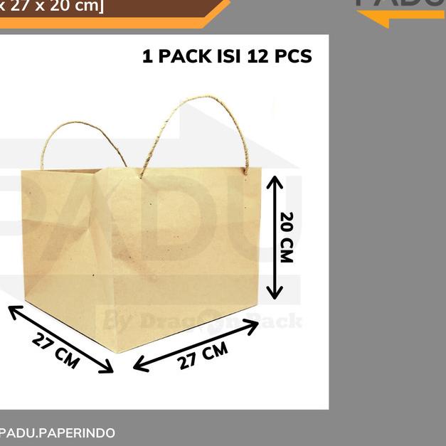 

Shopping Bag 27 x 27 x 20 cm - Paper Bag / Kantong Kertas