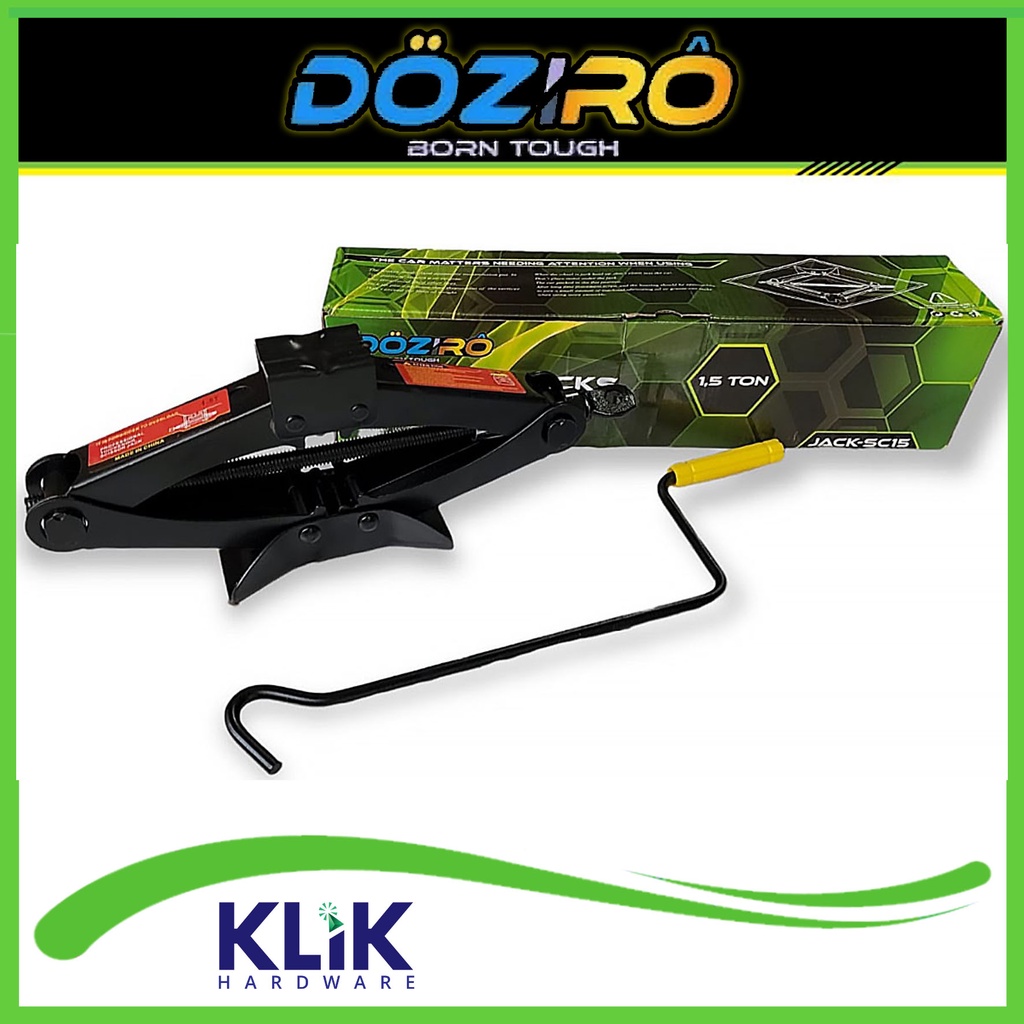 Doziro Dongkrak Jembatan Mobil 1.5 Ton - Scissor Jack Manual Universal