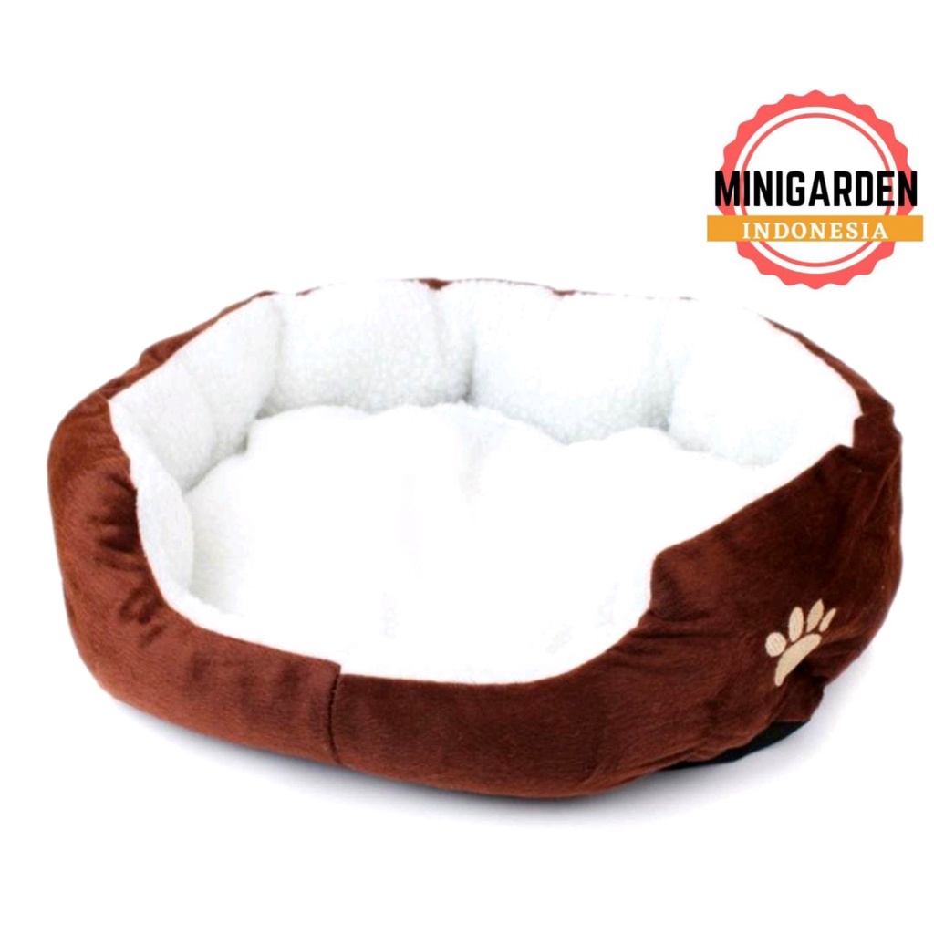 BANTAL ANJING MOTIF TAPAK KAKI dog bed bulu kasur anjing tempat tidur kucing